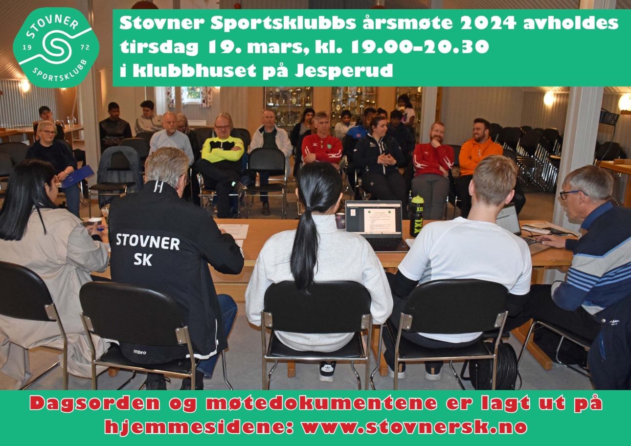 STOVNER SK ÅRSMØTE 2024 – MØTEDOKUMENTENE